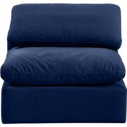 Meridian Indulge Navy Velvet Armless Chair