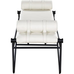Meridian Gatsby Cream Vegan Leather Bench