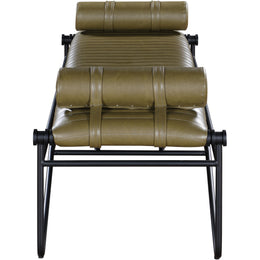 Meridian Gatsby Olive Vegan Leather Bench
