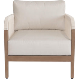 Meridian Maui Cream Water Resistant Fabric Outdoor Patio Chair