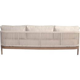 Meridian Maui Cream Water Resistant Fabric Outdoor Patio Sofa