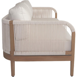 Meridian Maui Cream Water Resistant Fabric Outdoor Patio Sofa