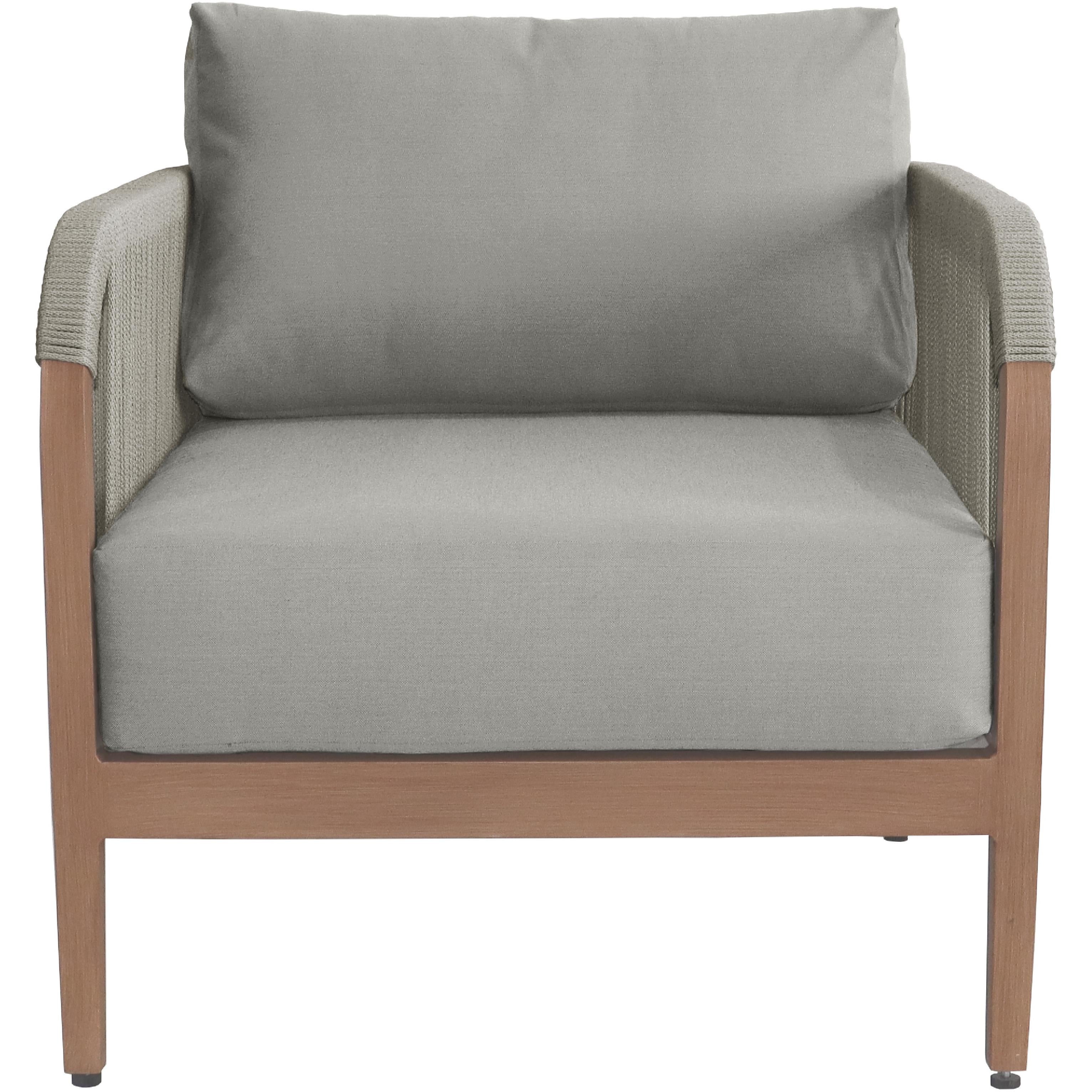 Meridian Maui Grey Water Resistant Fabric Outdoor Patio Chair