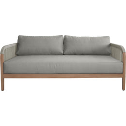 Meridian Maui Grey Water Resistant Fabric Outdoor Patio Loveseat