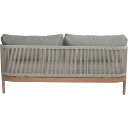 Meridian Maui Grey Water Resistant Fabric Outdoor Patio Loveseat