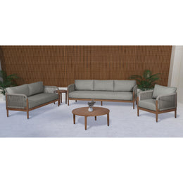 Meridian Maui Grey Water Resistant Fabric Outdoor Patio Loveseat