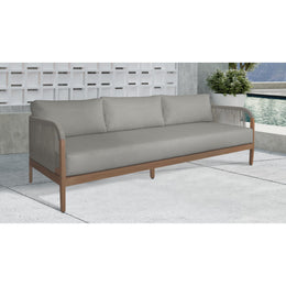 Meridian Maui Grey Water Resistant Fabric Outdoor Patio Sofa