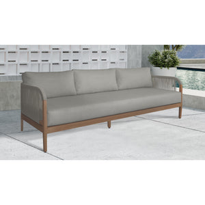 Meridian Maui Grey Water Resistant Fabric Outdoor Patio Sofa
