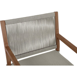 Meridian Maui Grey Water Resistant Fabric Outdoor Patio Dining Arm Chair