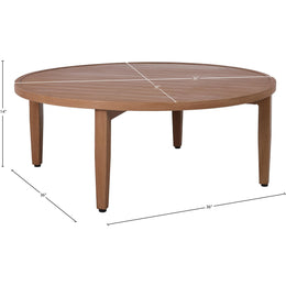 Meridian Maui Natural Outdoor Patio Coffee Table