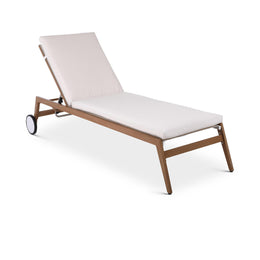 Meridian Maui Cream Water Resistant Fabric Outdoor Patio Lounger