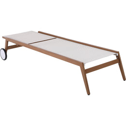Meridian Maui Cream Water Resistant Fabric Outdoor Patio Lounger