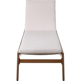 Meridian Maui Cream Water Resistant Fabric Outdoor Patio Lounger
