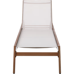 Meridian Maui Cream Water Resistant Fabric Outdoor Patio Lounger