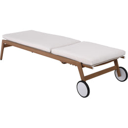 Meridian Maui Cream Water Resistant Fabric Outdoor Patio Lounger