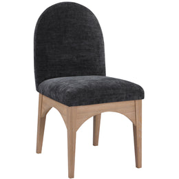 Meridian Waldorf Black Chenille Fabric Dining Chair