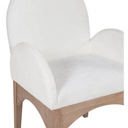 Meridian Waldorf Cream Chenille Fabric Dining Chair