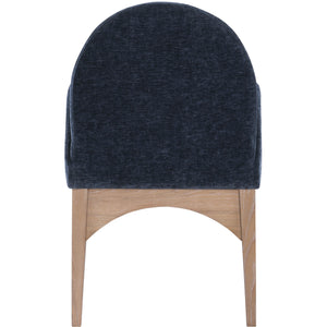 Meridian Waldorf Navy Chenille Fabric Dining Chair