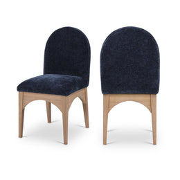 Meridian Waldorf Navy Chenille Fabric Dining Chair