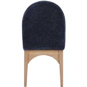 Meridian Waldorf Navy Chenille Fabric Dining Chair