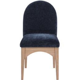 Meridian Waldorf Navy Chenille Fabric Dining Chair