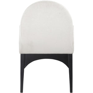 Meridian Waldorf Cream Chenille Fabric Dining Chair