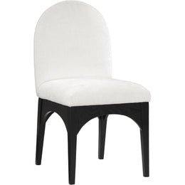 Meridian Waldorf Cream Chenille Fabric Dining Chair
