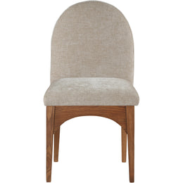 Meridian Waldorf Beige Chenille Fabric Dining Chair
