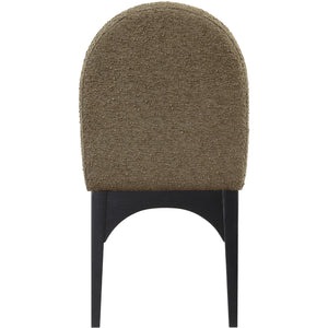 Meridian Waldorf Olive Boucle Fabric Dining Chair
