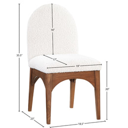 Meridian Waldorf Cream Boucle Fabric Dining Chair