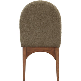Meridian Waldorf Olive Boucle Fabric Dining Chair