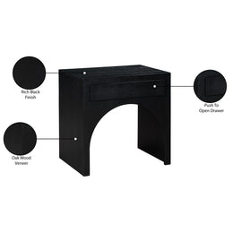 Meridian August Black Night Stand
