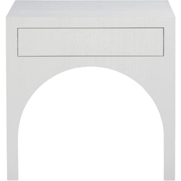 Meridian August White Night Stand