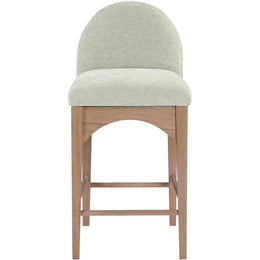 Meridian Waldorf Mint Chenille Fabric Stool