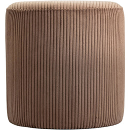 Meridian Roy Brown Microsuede Fabric Ottoman/Stool