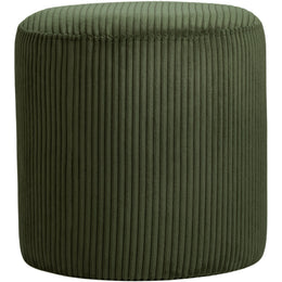 Meridian Roy Green Microsuede Fabric Ottoman/Stool