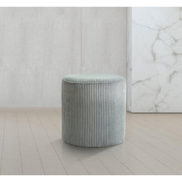 Meridian Roy Grey Microsuede Fabric Ottoman/Stool