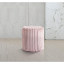 Meridian Roy Pink Microsuede Fabric Ottoman/Stool