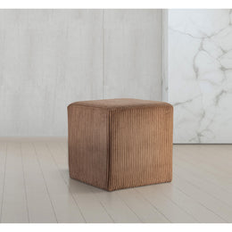 Meridian Roy Brown Microsuede Fabric Ottoman/Stool