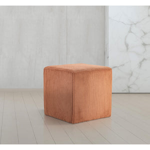 Meridian Roy Cognac Microsuede Fabric Ottoman/Stool