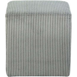 Meridian Roy Grey Microsuede Fabric Ottoman/Stool