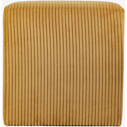 Meridian Roy Yellow Microsuede Fabric Ottoman/Stool