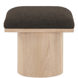 Meridian Pavilion Brown Boucle Fabric Bench/Stool