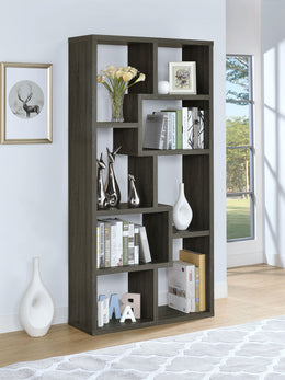 Theo 71-inch 7-shelf Bookshelf Cappuccino
