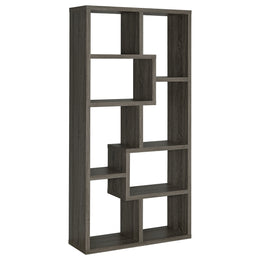 Theo 71-inch 7-shelf Bookshelf Cappuccino
