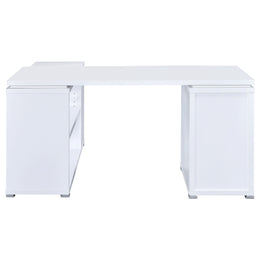 Yvette 60-inch 3-drawer L-Shape Computer Desk Cappuccino