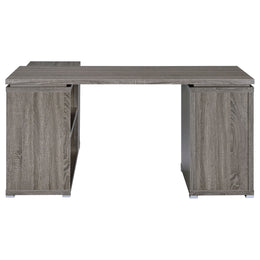 Yvette 60-inch 3-drawer L-Shape Computer Desk Cappuccino