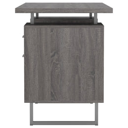 Lawtey 60-inch 2-drawer Computer Desk White High Gloss