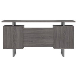 Lawtey 60-inch 2-drawer Computer Desk White High Gloss