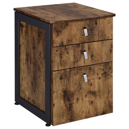 Estrella  Office Desk File Cabinet Set Rustic Nutmeg